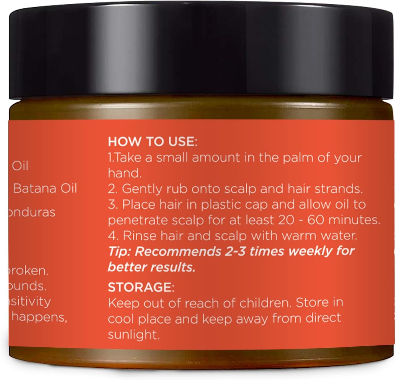 Organic Batana Oil For Hair Growth: Dr Sebi Pure Batana Oil for Women & Men - 100% Raw Honduras Hair Growth Product for preventing hair loss. 4.2 OZ
