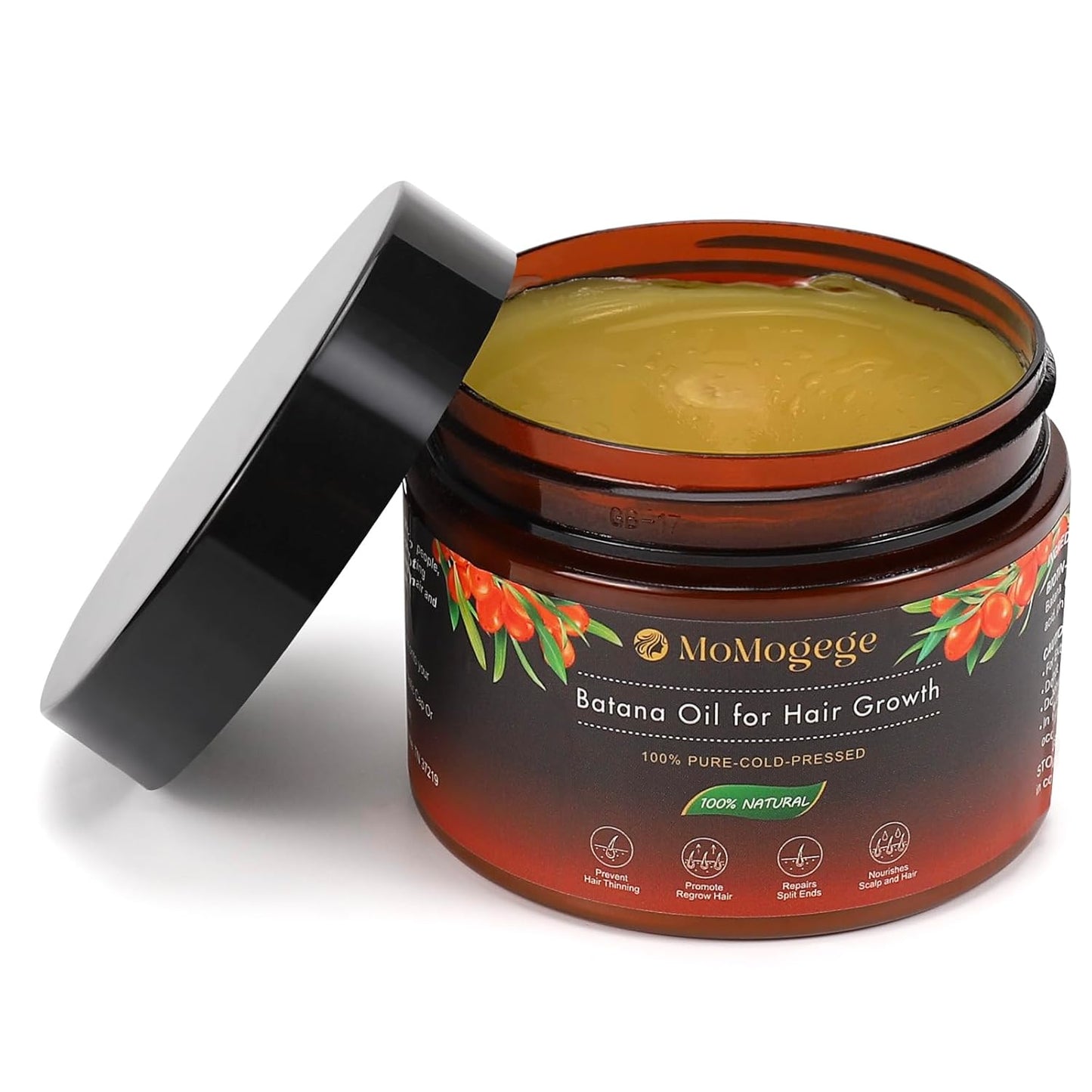 Organic Batana Oil For Hair Growth: Dr Sebi Pure Batana Oil for Women & Men - 100% Raw Honduras Hair Growth Product for preventing hair loss. 4.2 OZ