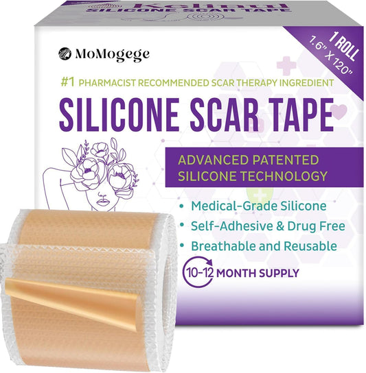 Scar Silicone Gel Sheets for Surgery: Advanced Scar Removal Sheets for Old and New Scars from Stretch Marks - C Section - Burns - Acne - Injury - Keloid Treatment for Skin Types of Ears - Face - Body